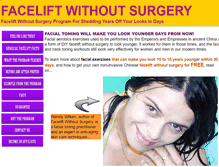 Tablet Screenshot of facelift-without-surgery.biz